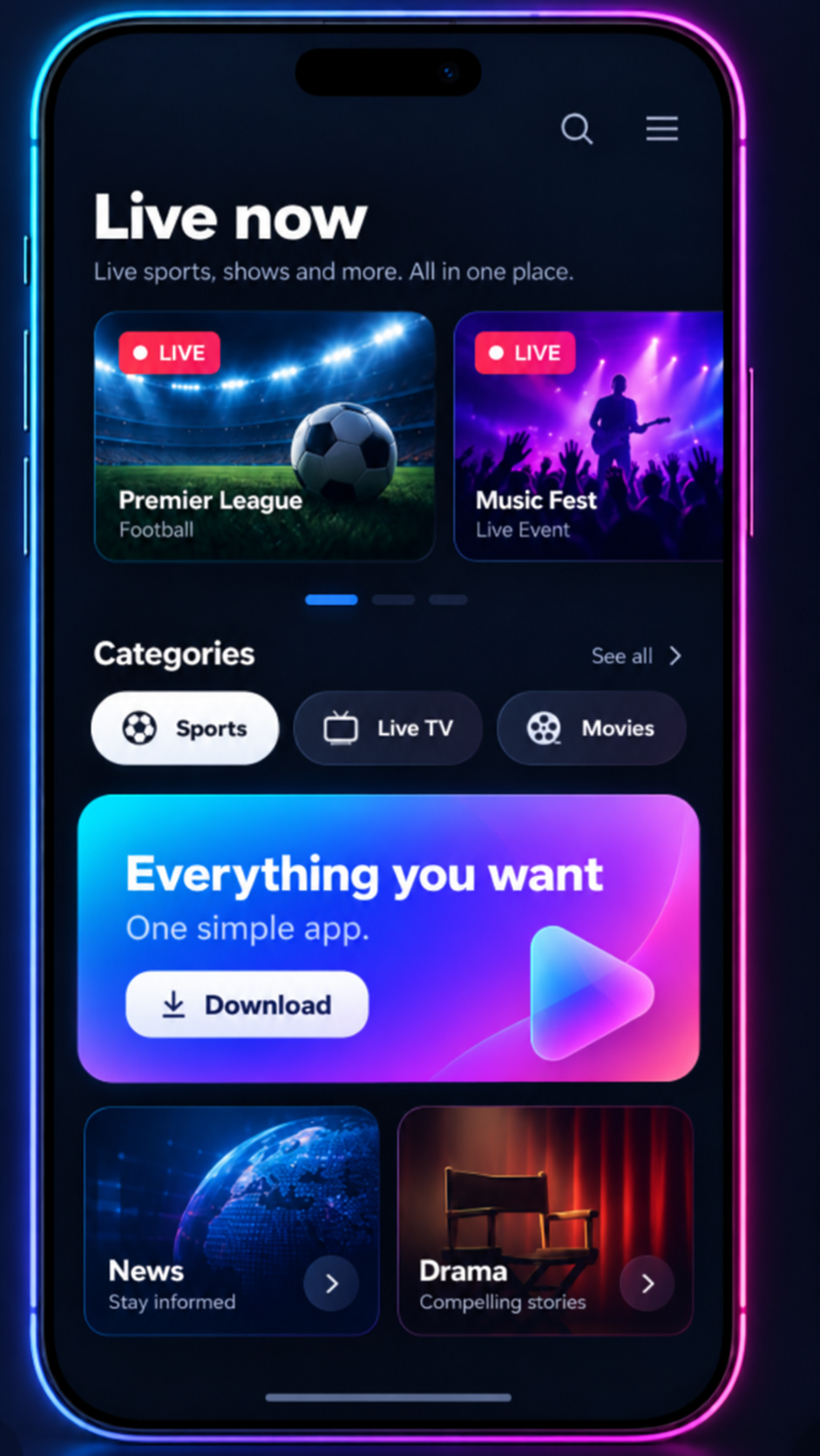 App mockup